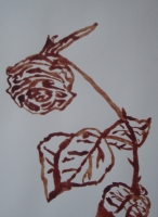 AIDS blood on paper 170x230mm